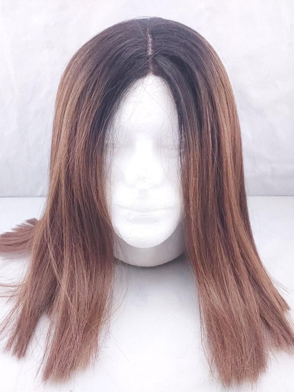 Janet Collection Brown Hair Wig Straight Mid Length